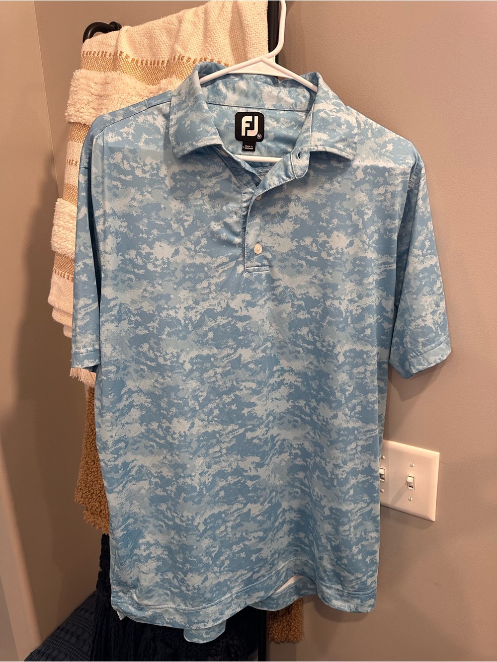 Blue and White FootJoy Golf Shirt